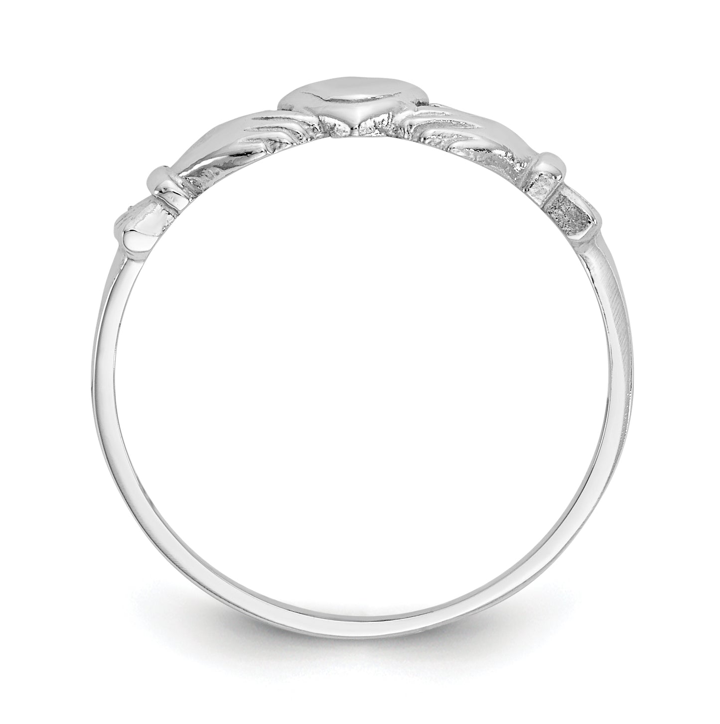 14k White Gold Child's Claddagh Ring