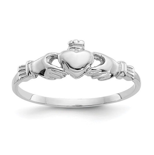 14k White Gold Child's Claddagh Ring