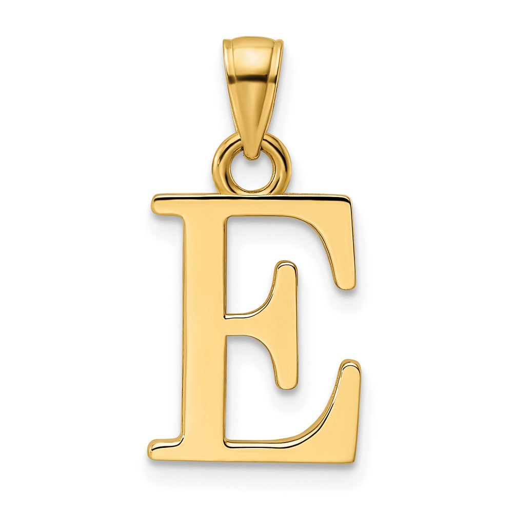 14K Yellow Gold Polished Letter E Pendant