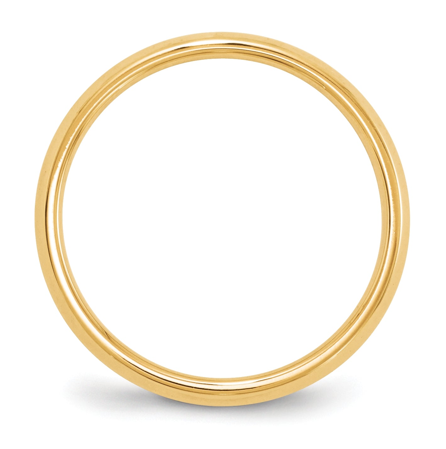 14k Yellow Gold 2.5mm Knife Edge Comfort Fit Wedding Band Size 5