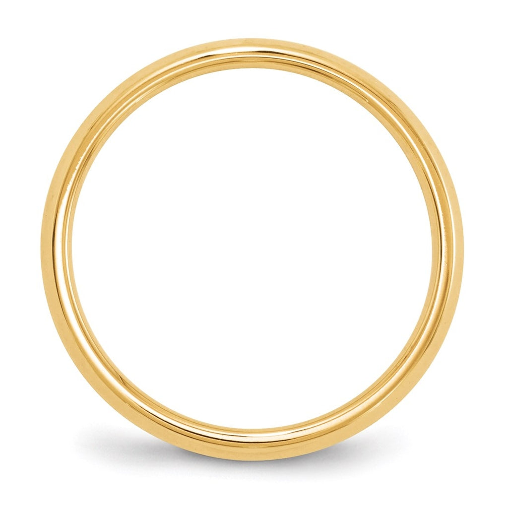 14k Yellow Gold 2.5mm Knife Edge Comfort Fit Wedding Band Size 4