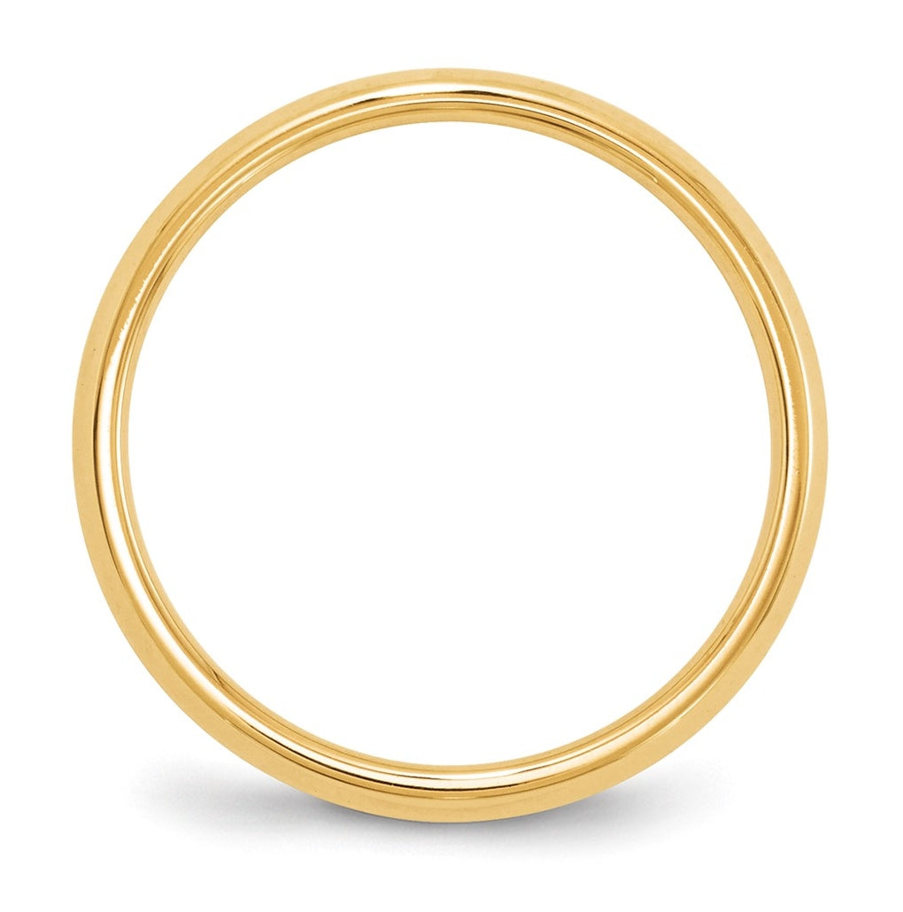 14k Yellow Gold 2.5mm Knife Edge Comfort Fit Wedding Band Size 4