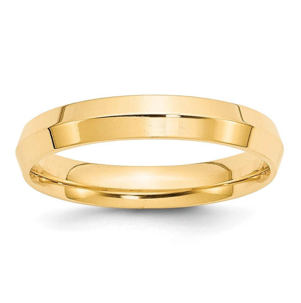 14k Yellow Gold 2.5mm Knife Edge Comfort Fit Wedding Band Size 4