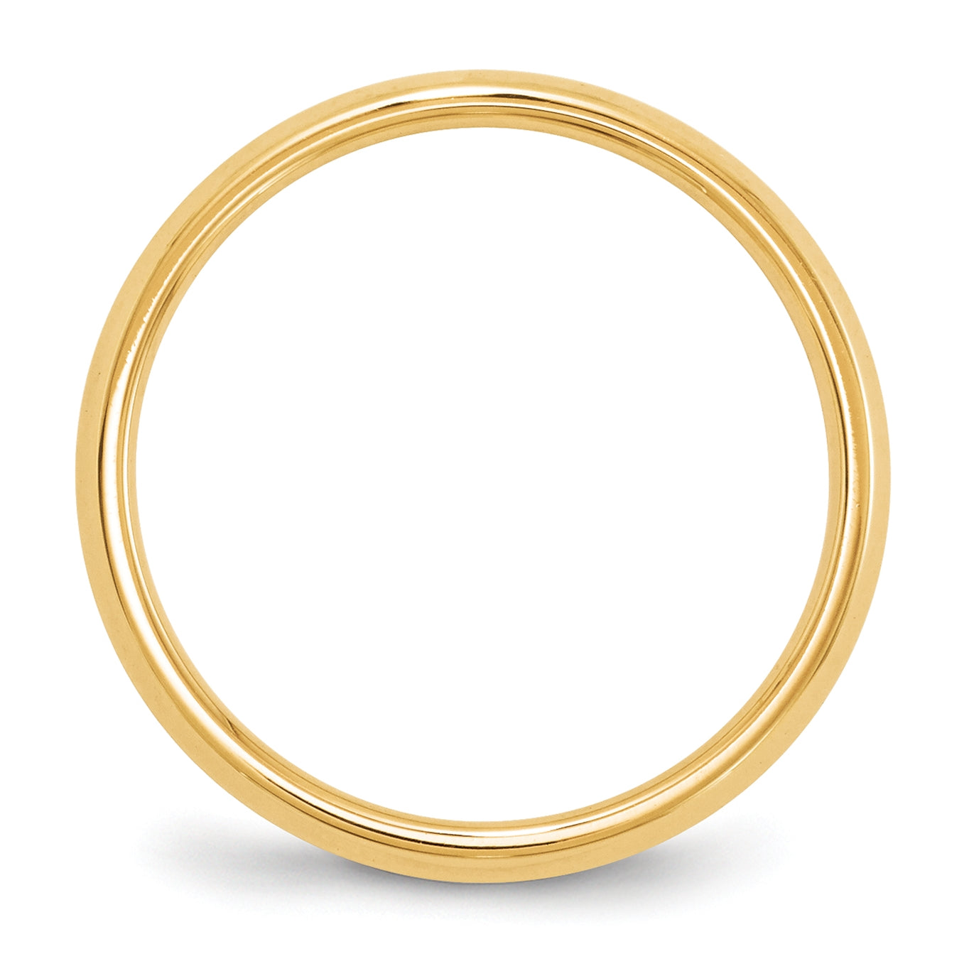 14k Yellow Gold 6mm Knife Edge Comfort Fit Wedding Band Size 4