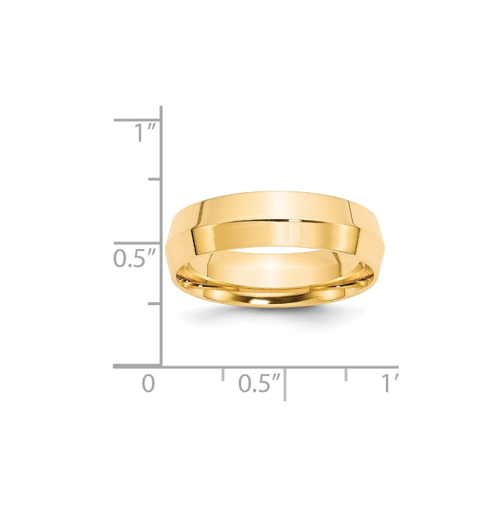 14k Yellow Gold 2.5mm Knife Edge Comfort Fit Wedding Band Size 4