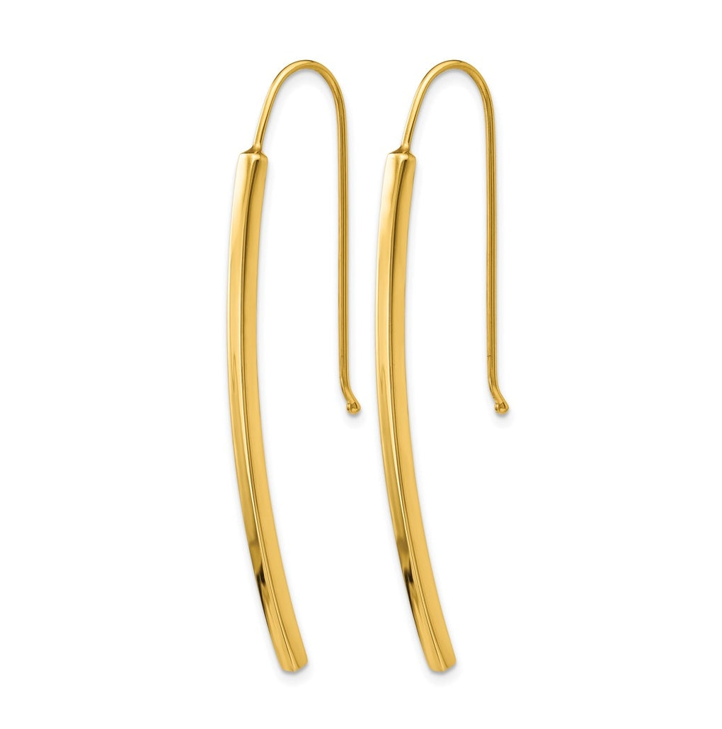 Leslie's 14K Yellow Gold Polished Dangle Bar Earrings – Elegant Jewelry Gift for Birthday, Anniversary, Engagement, Wedding