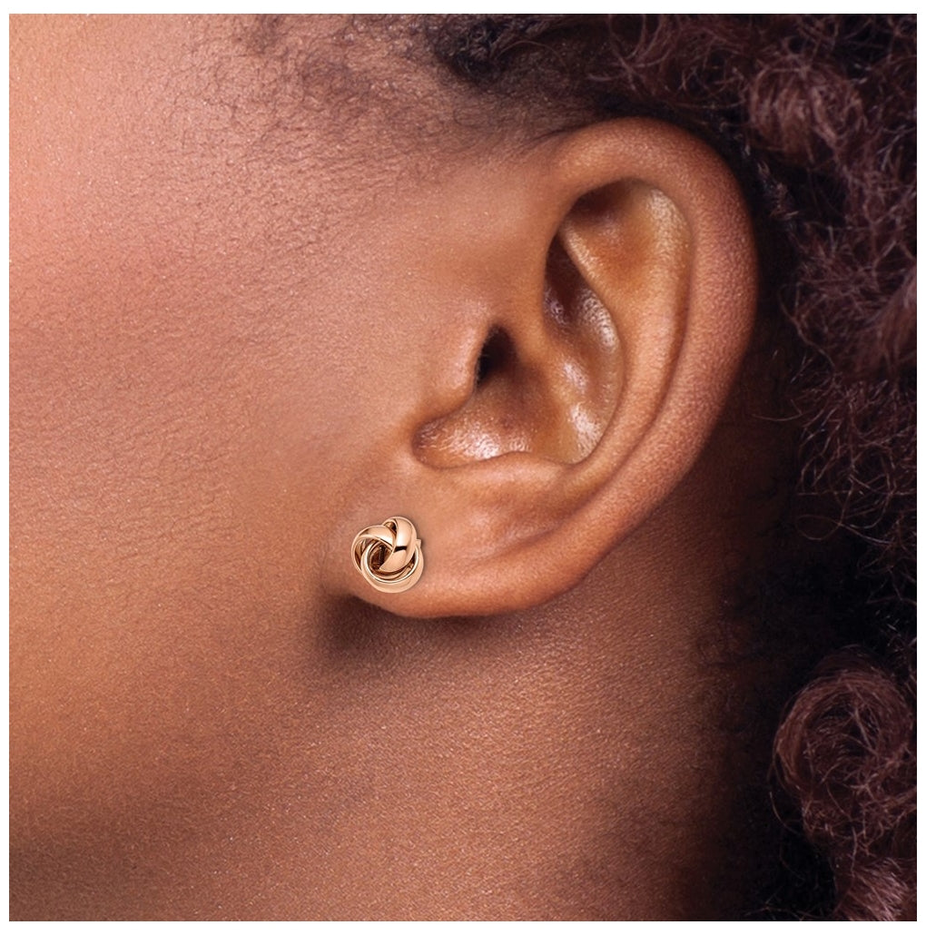 Leslie's 14K Rose Gold Polished Post Earrings – Elegant Jewelry Gift for Birthday, Anniversary, Engagement, Wedding