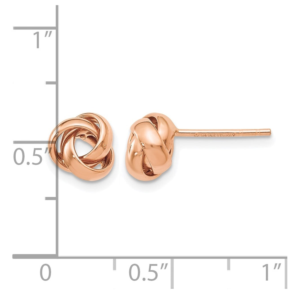 Leslie's 14K Rose Gold Polished Post Earrings – Elegant Jewelry Gift for Birthday, Anniversary, Engagement, Wedding