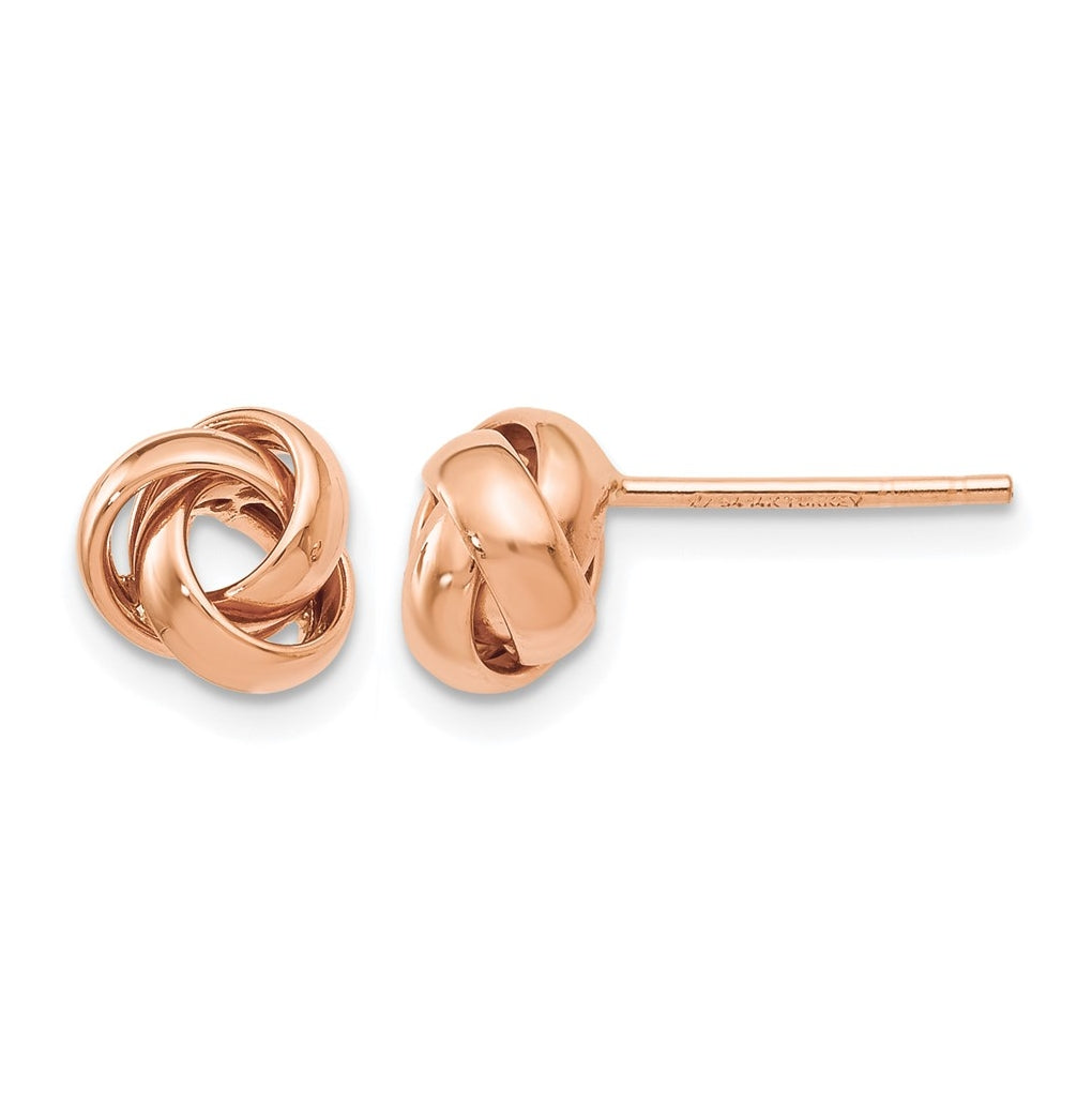 Leslie's 14K Rose Gold Polished Post Earrings – Elegant Jewelry Gift for Birthday, Anniversary, Engagement, Wedding