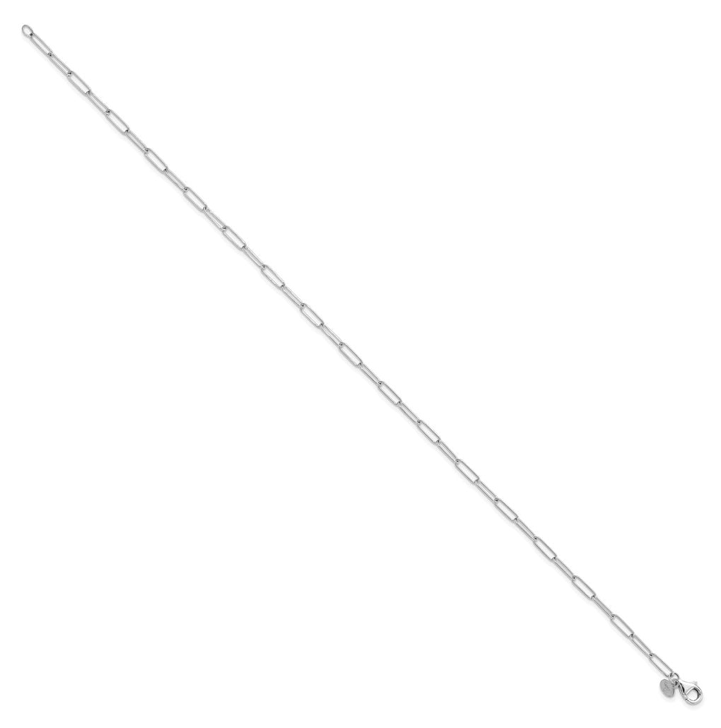 14K White Gold Polished Fancy Link Bracelet