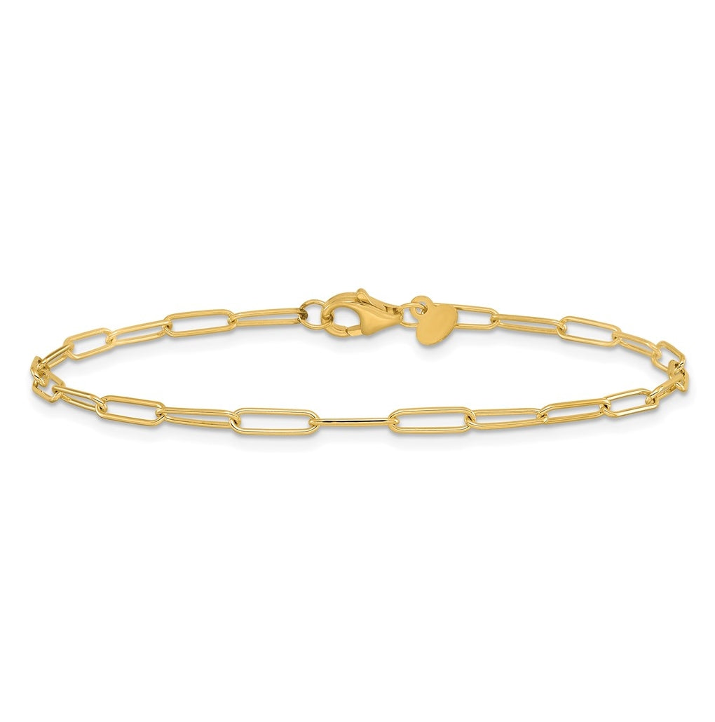 14k Yellow Gold Polished Fancy Link Bracelet