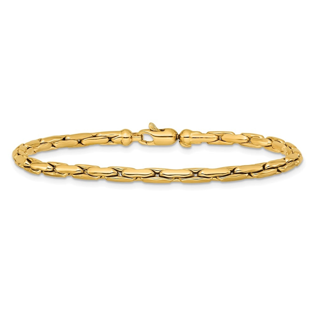 14k Yellow Gold Polished Fancy Link Bracelet