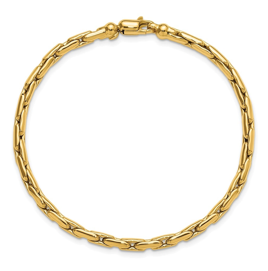 14k Yellow Gold Polished Fancy Link Bracelet