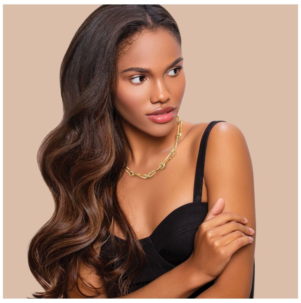 14K Two-tone Polished and Diamond-cut Fancy Link Necklace