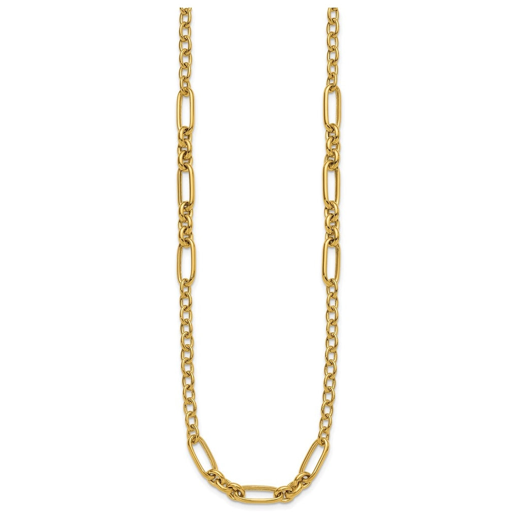14k Yellow Gold Polished Fancy Link Necklace