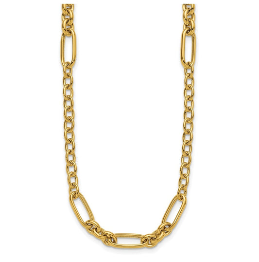 14k Yellow Gold Polished Fancy Link Necklace