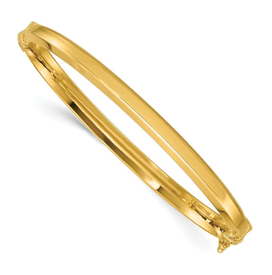14k Yellow Gold Polished Hinged Bangle