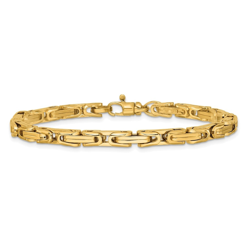 14k Yellow Gold Polished Fancy Link Bracelet