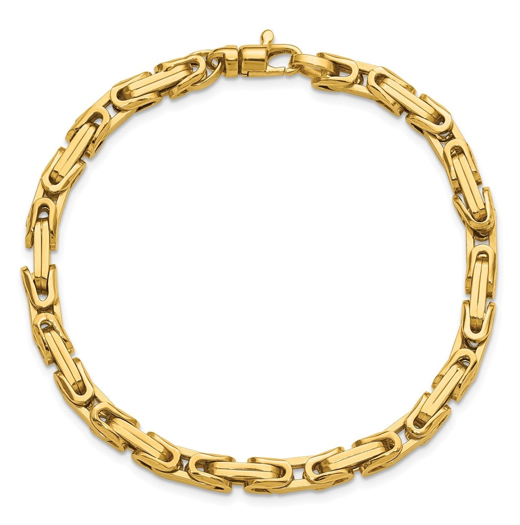 14k Yellow Gold Polished Fancy Link Bracelet