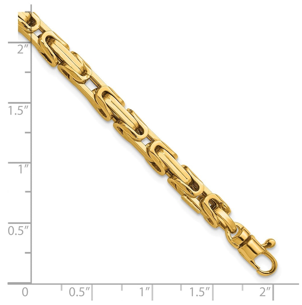 14k Yellow Gold Polished Fancy Link Bracelet