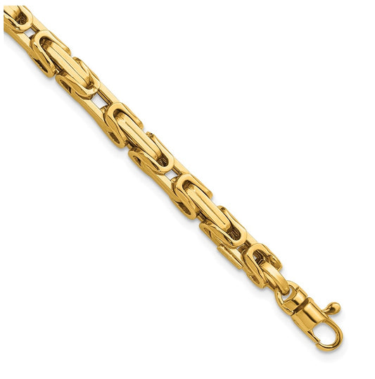14k Yellow Gold Polished Fancy Link Bracelet