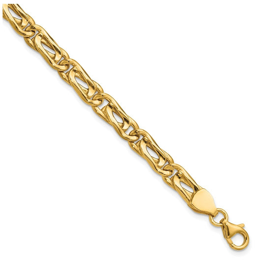 14k Yellow Gold Polished Fancy Link Bracelet