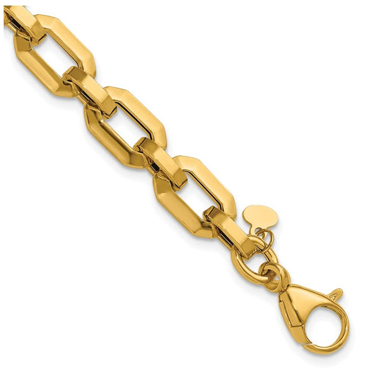 14k Yellow Gold Polished Fancy Link Bracelet