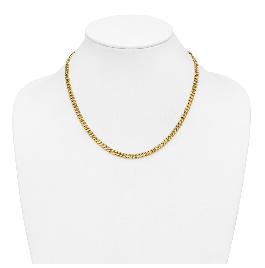 14k Yellow Gold Polished Curb Link Necklace