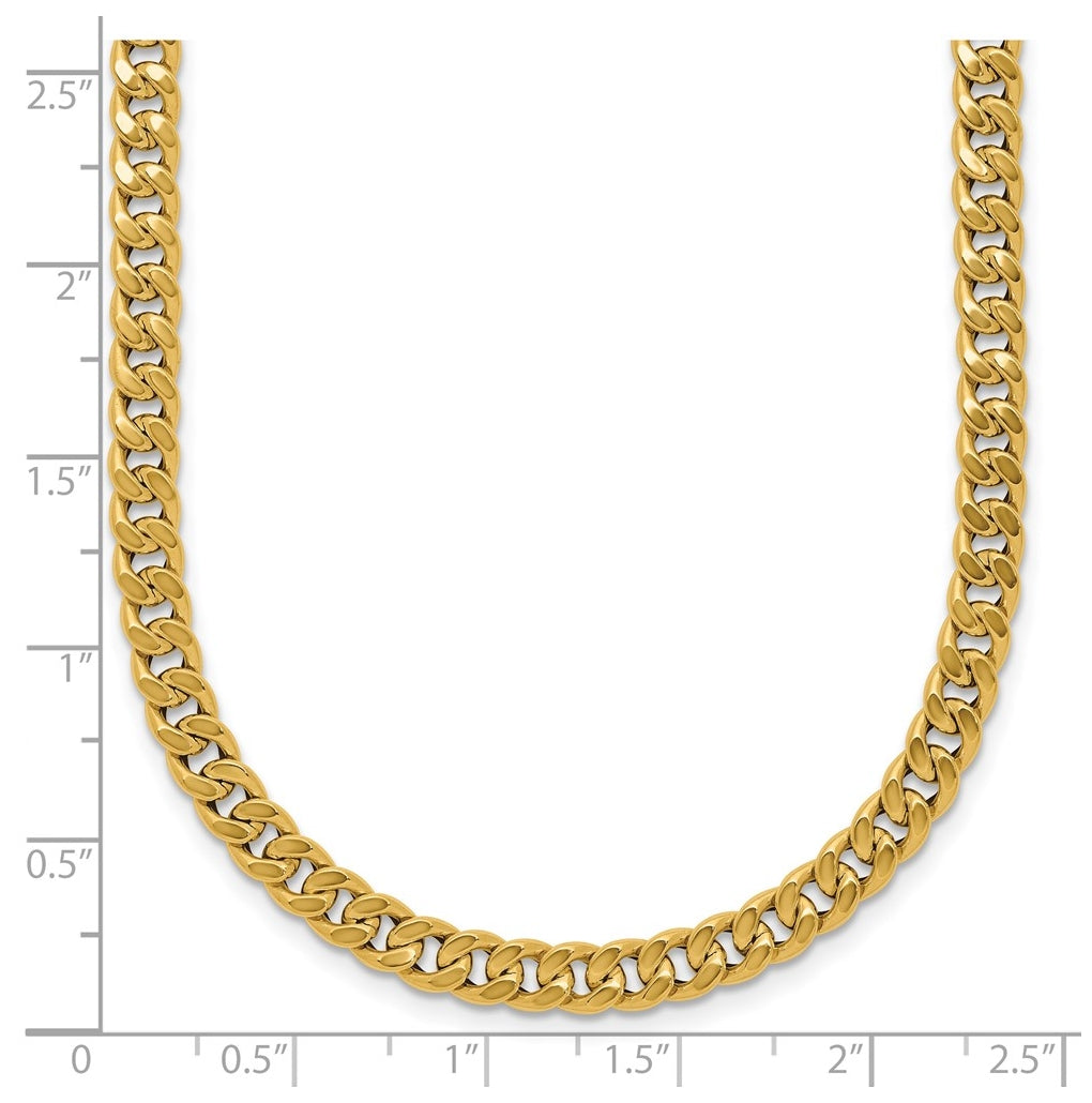 14k Yellow Gold Polished Curb Link Necklace