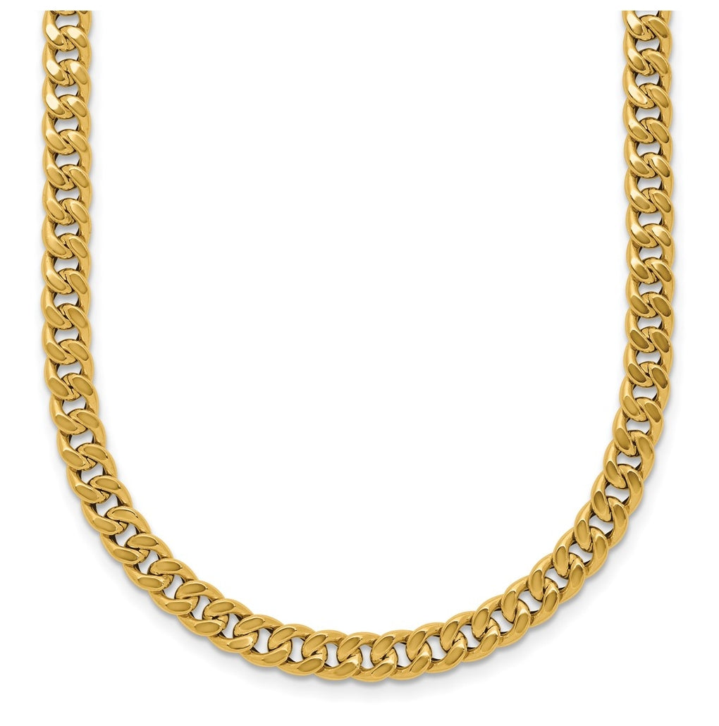 14k Yellow Gold Polished Curb Link Necklace