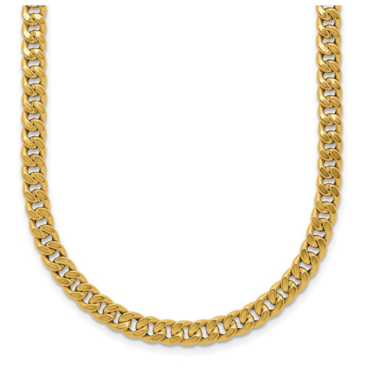 14k Yellow Gold Polished Curb Link Necklace