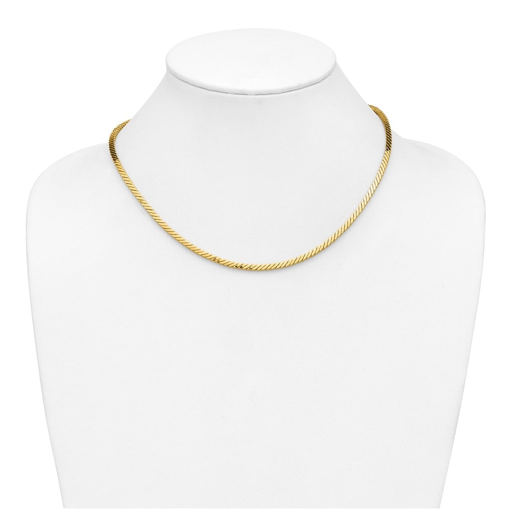 14k Yellow Gold Polished Fancy Link Necklace