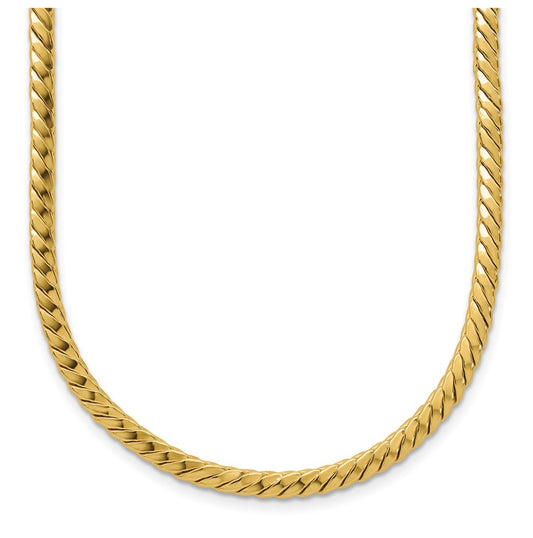 14k Yellow Gold Polished Fancy Link Necklace