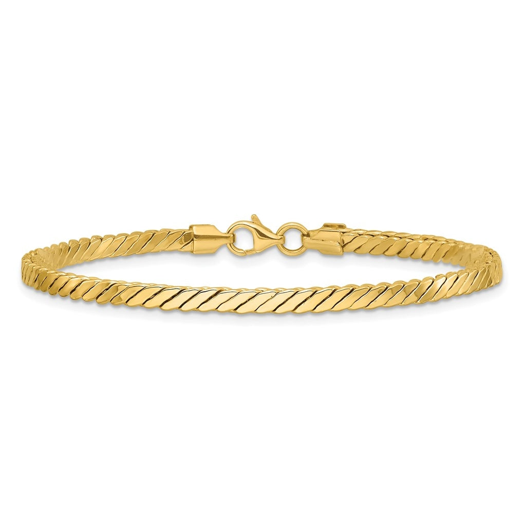 14k Yellow Gold Polished Fancy Link Bracelet