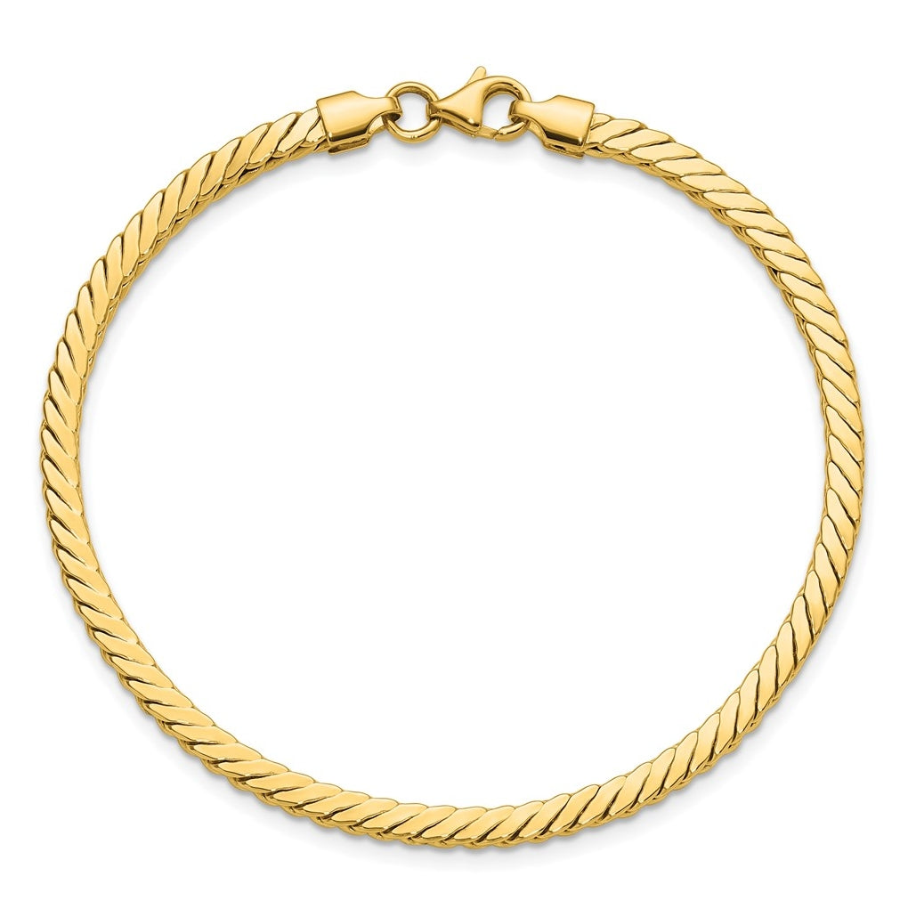 14k Yellow Gold Polished Fancy Link Bracelet
