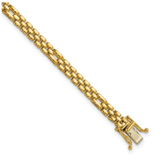 14k Yellow Gold Polished Fancy Link Bracelet