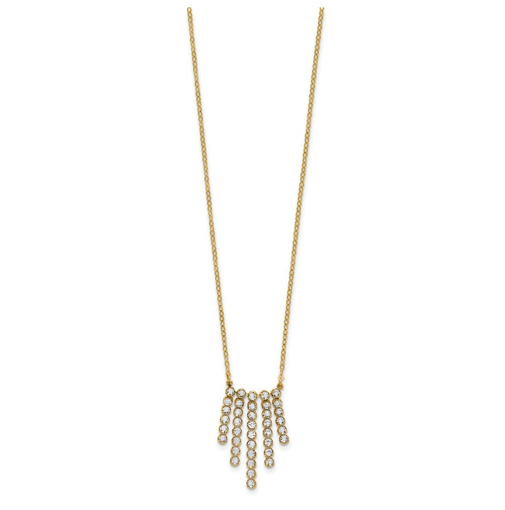 14k Yellow Gold w/RH-plating Polished Fancy 18in Necklace