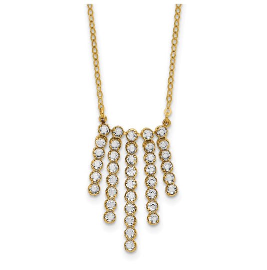 14k Yellow Gold w/RH-plating Polished Fancy 18in Necklace