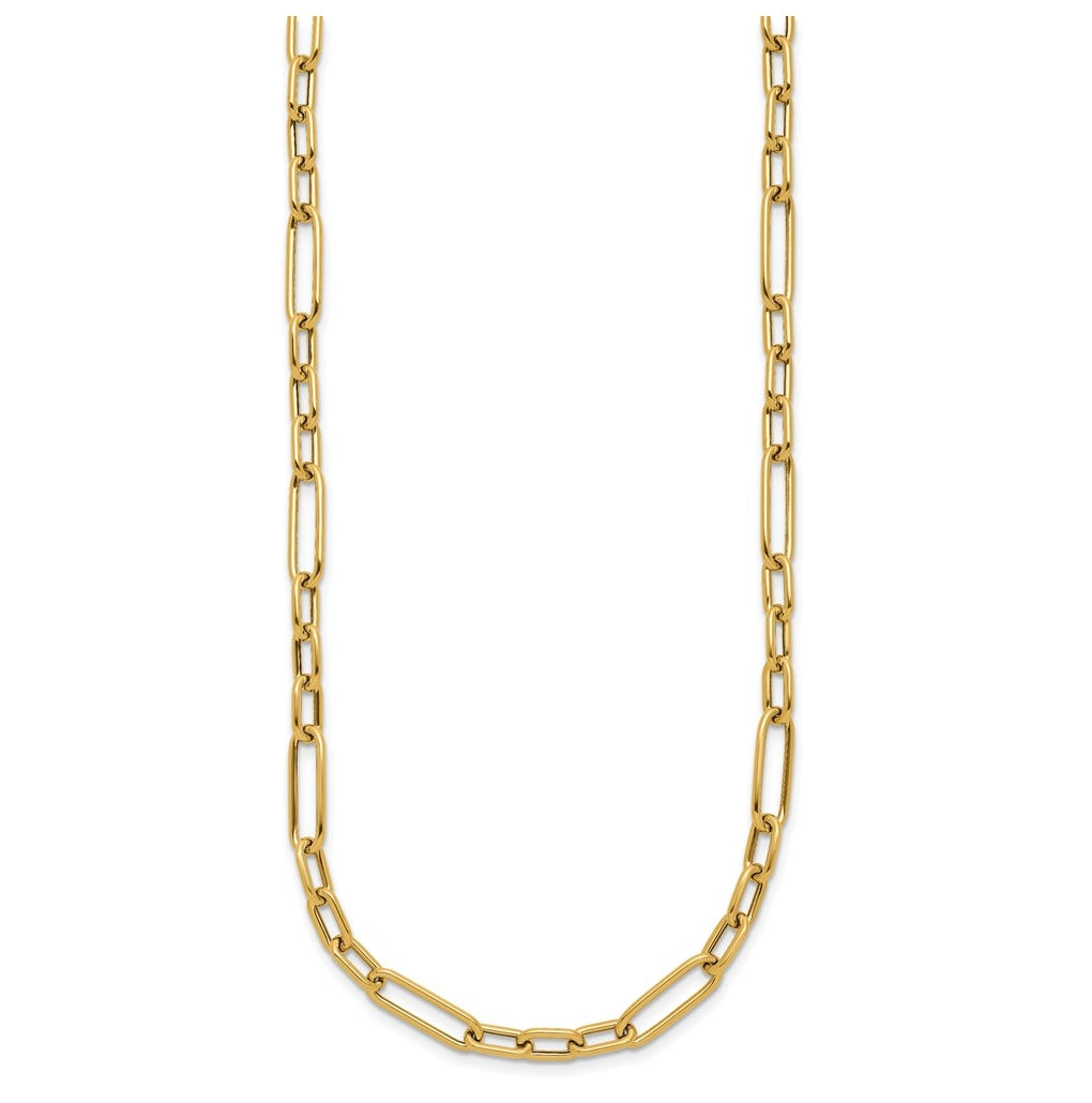 14k Yellow Gold Polished Fancy Link Necklace