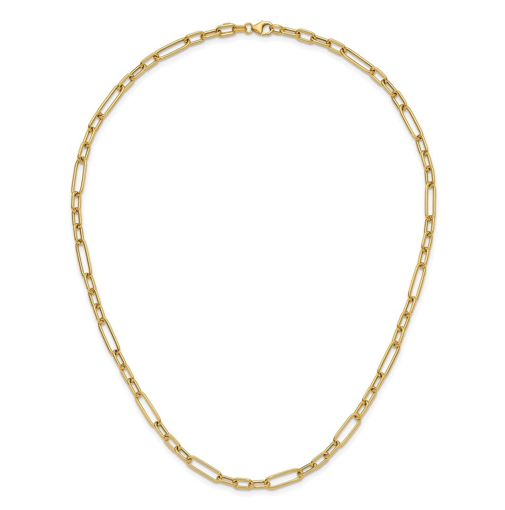 14k Yellow Gold Polished Fancy Link Necklace