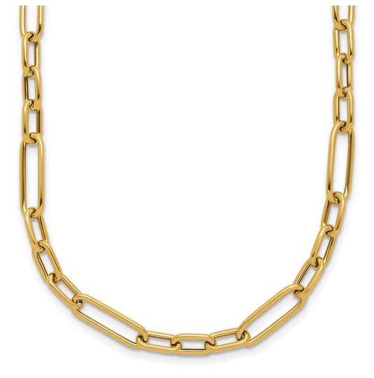 14k Yellow Gold Polished Fancy Link Necklace