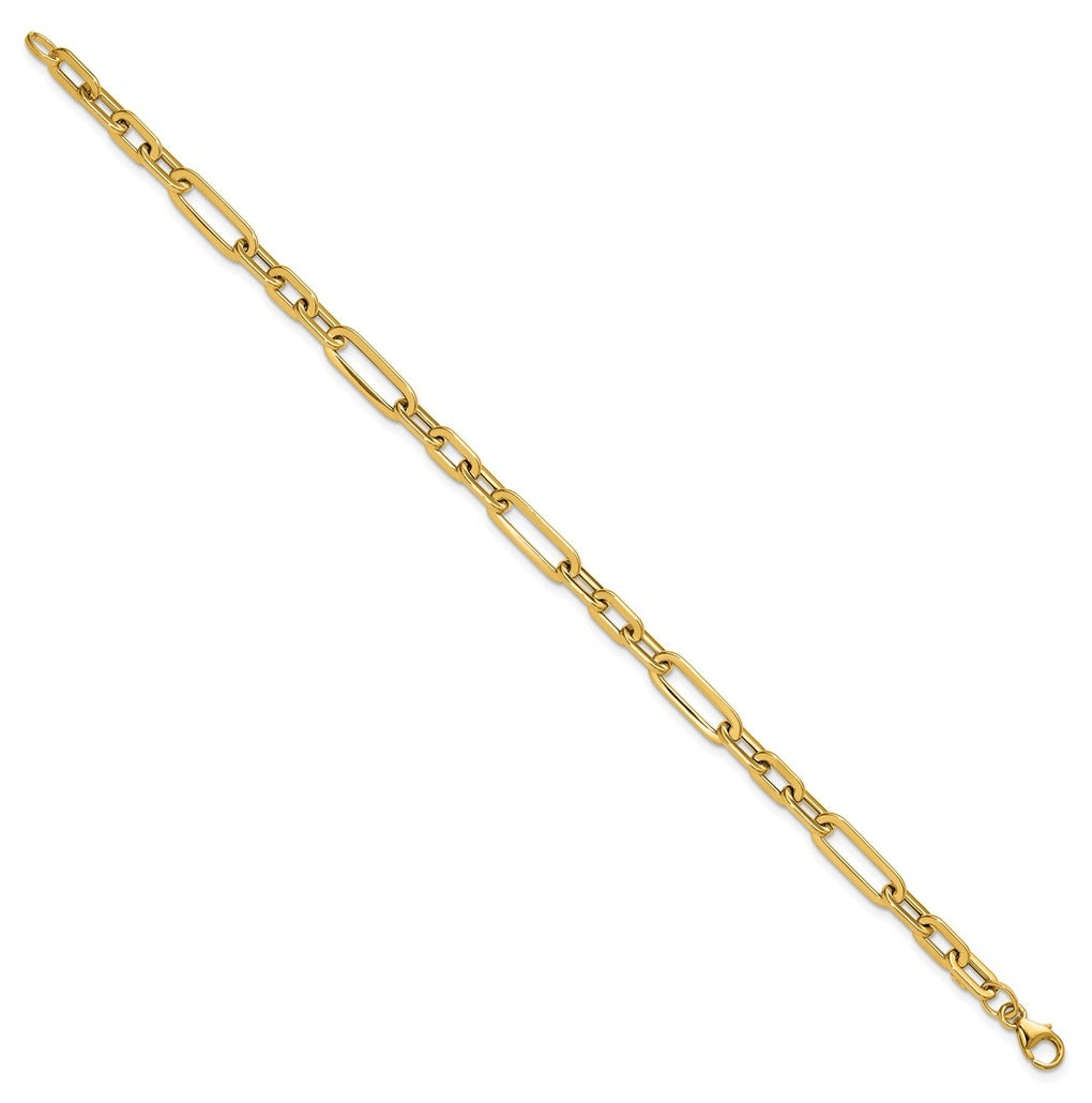 14k Yellow Gold Polished Fancy Link Bracelet