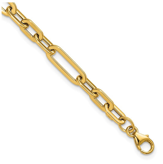 14k Yellow Gold Polished Fancy Link Bracelet