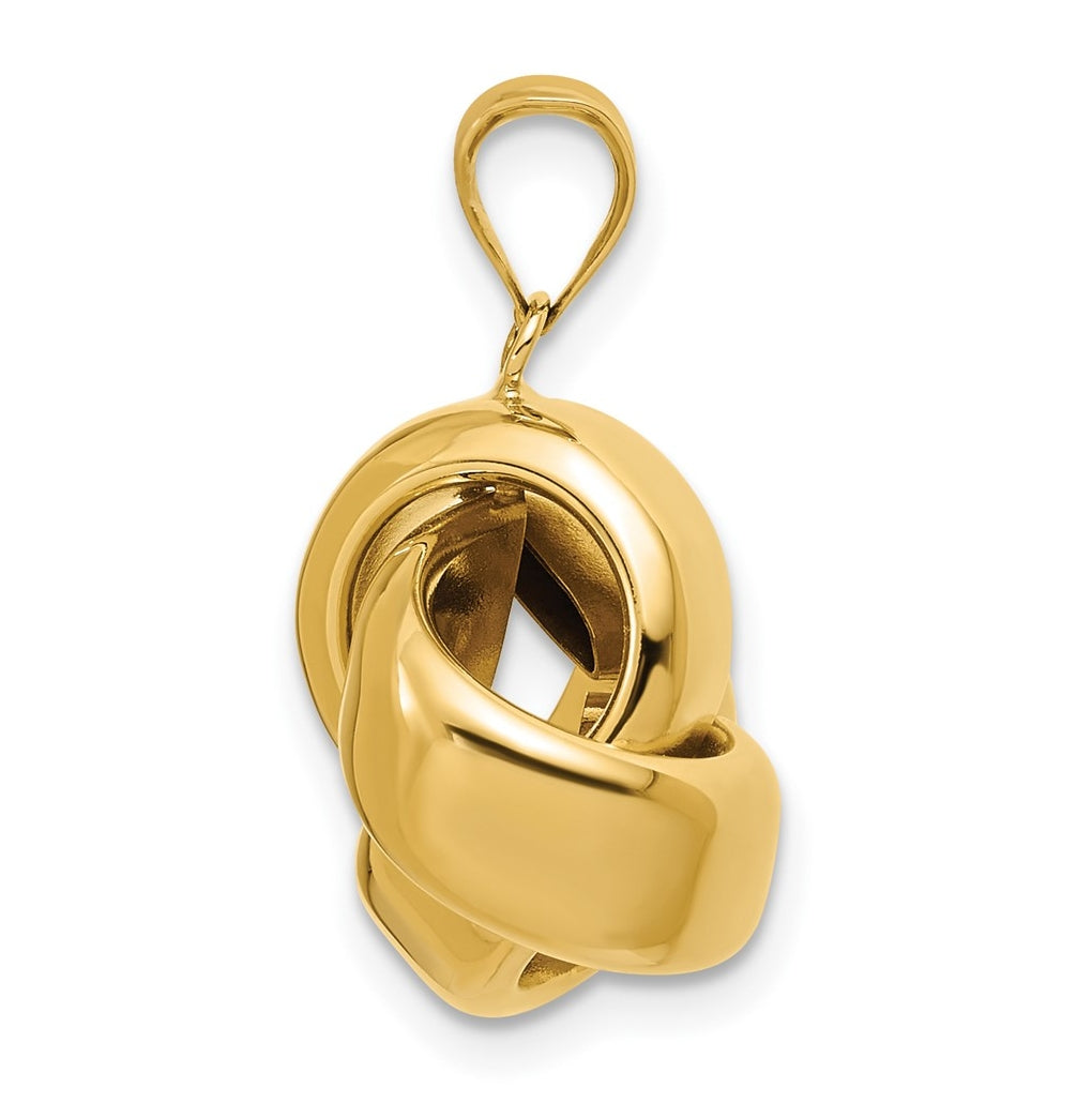 14k Yellow Gold Polished Love Knot Pendant