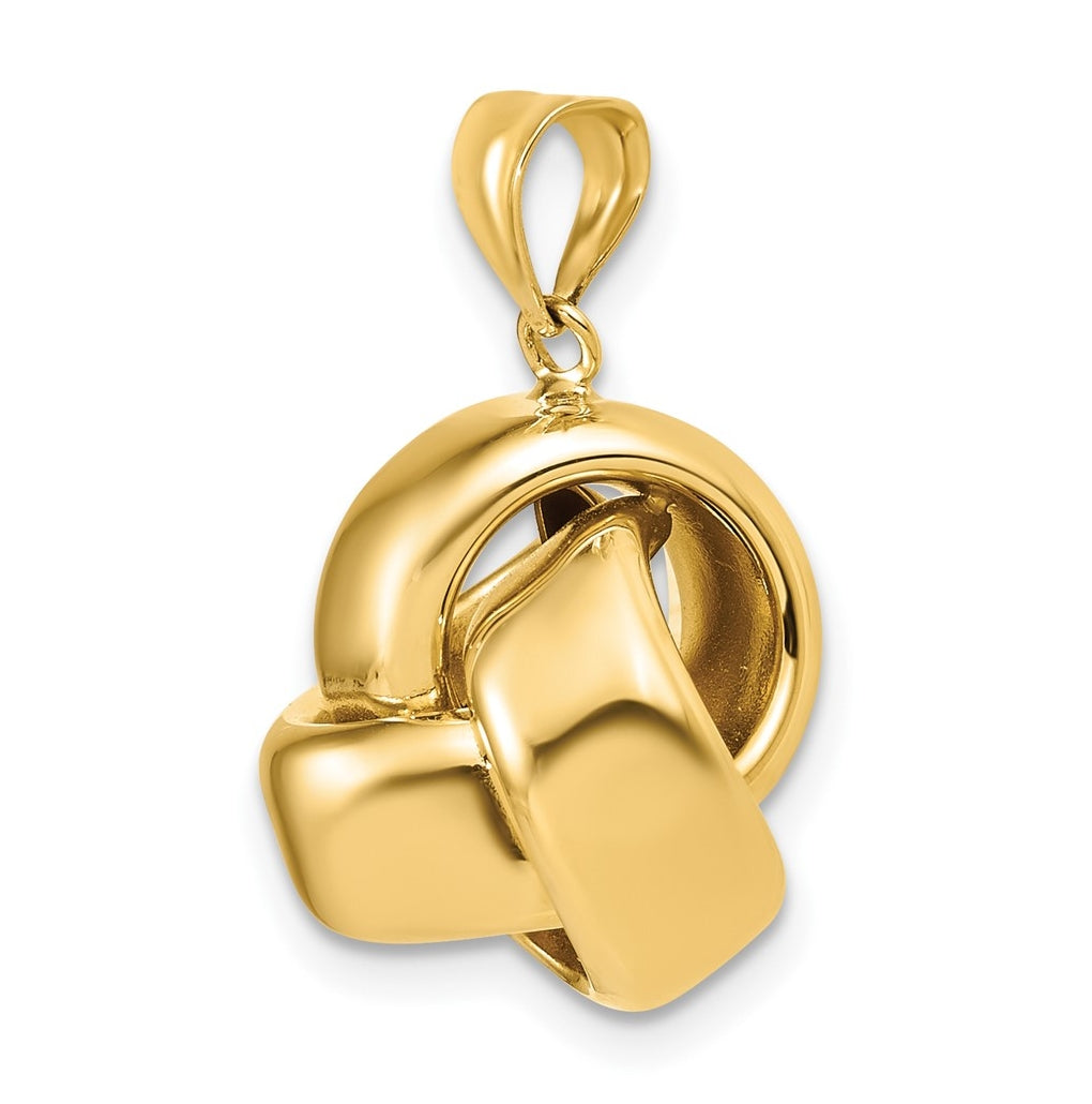 14k Yellow Gold Polished Love Knot Pendant