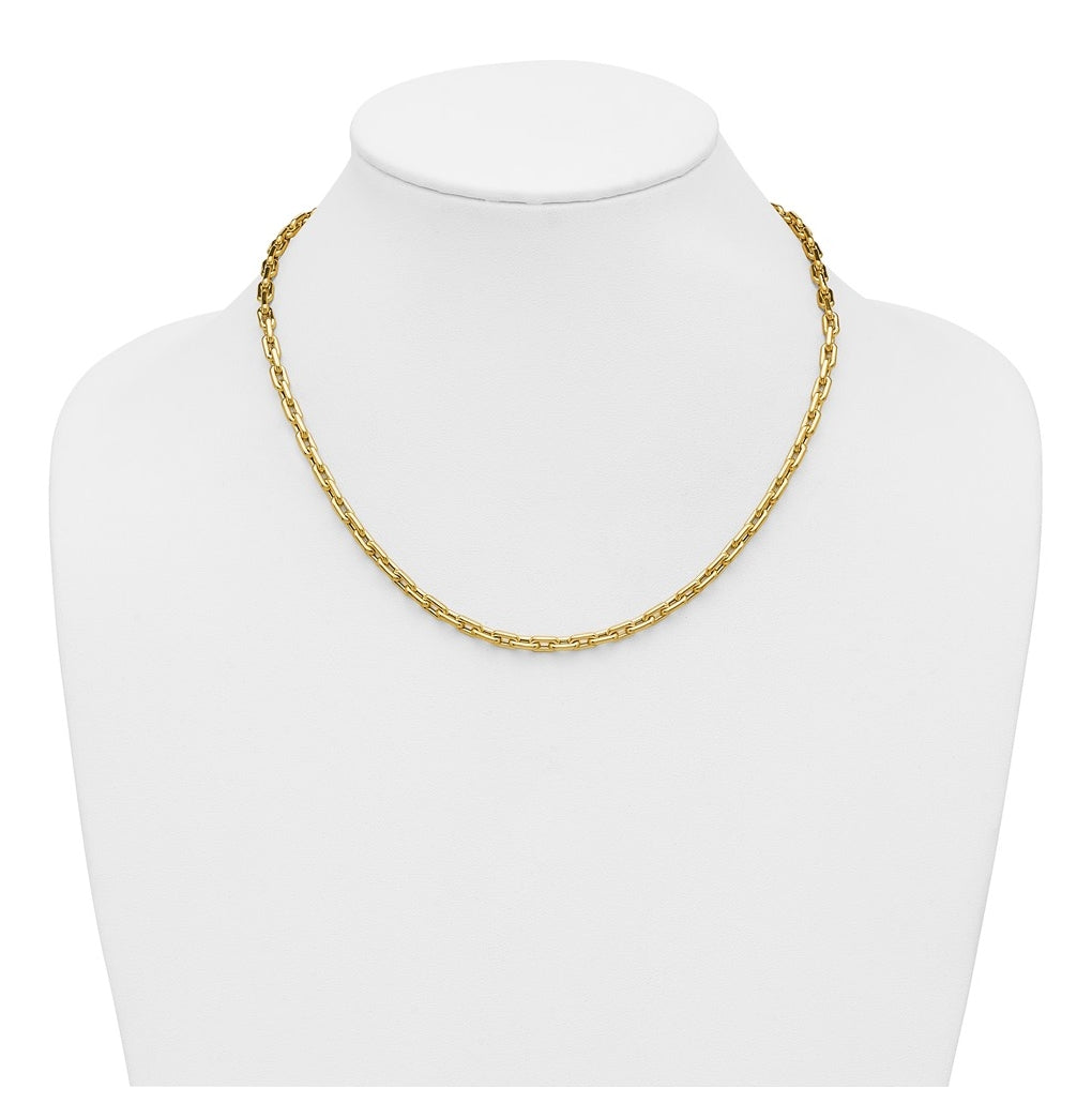 14k Yellow Gold Polished Fancy Link Necklace