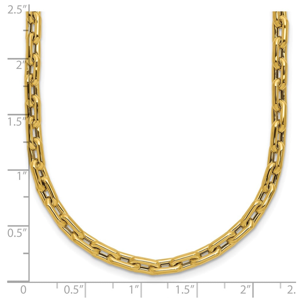 14k Yellow Gold Polished Fancy Link Necklace