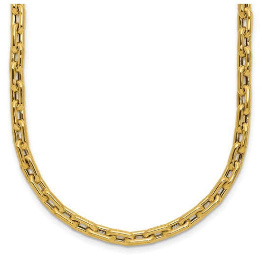14k Yellow Gold Polished Fancy Link Necklace