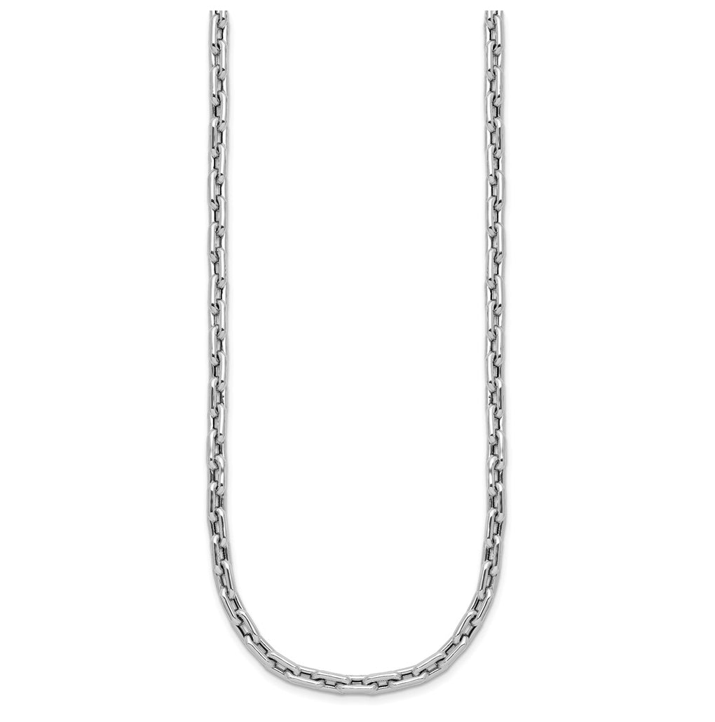 14K White Gold Polished Fancy Link Necklace