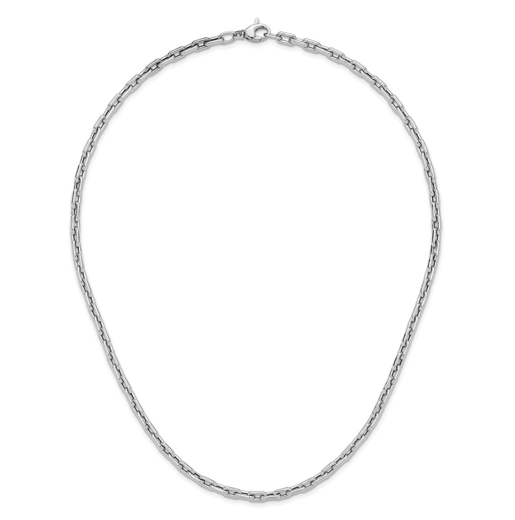 14K White Gold Polished Fancy Link Necklace